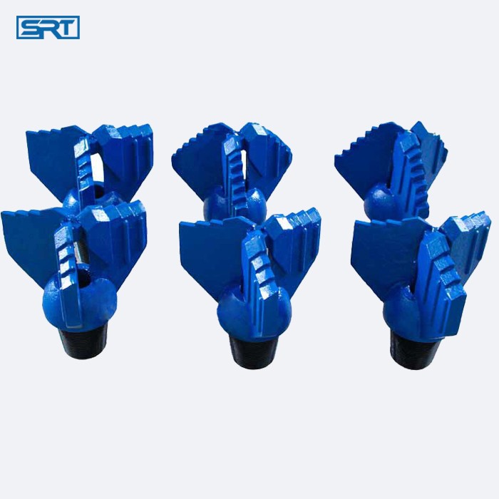  4 1-2 114mm 3 blades step drag bit for water drilling 