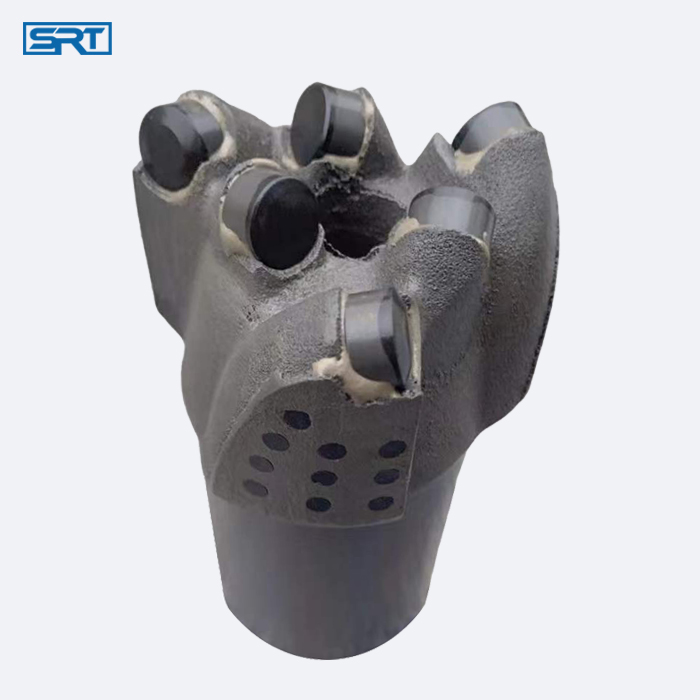 75mm well borehole drilling diamond bit flat face PDC non-coring bit